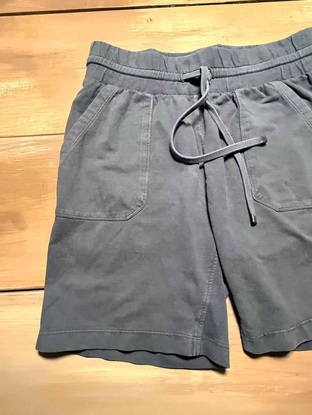 Zella Blue Gray Drawstring Utility Shorts Athleisure Lounge Travel Size Medium